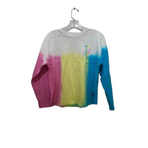 Disneyland Rainbow Tie-Dye Pastel Stripes Spirit Jersey kids Size XL